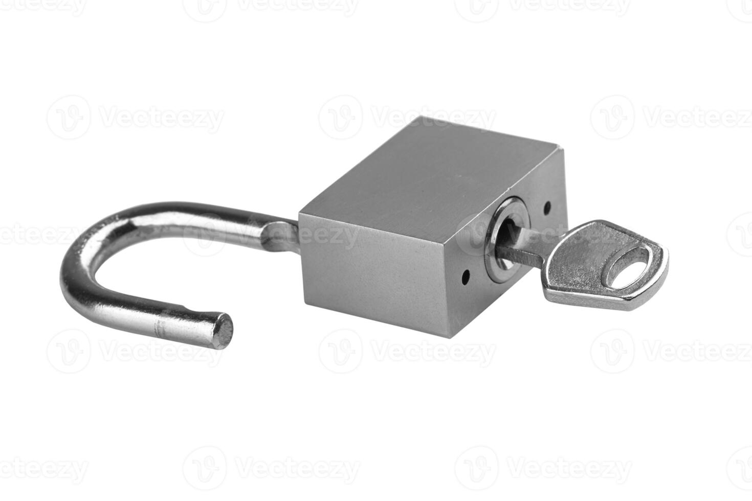 Padlock on white photo