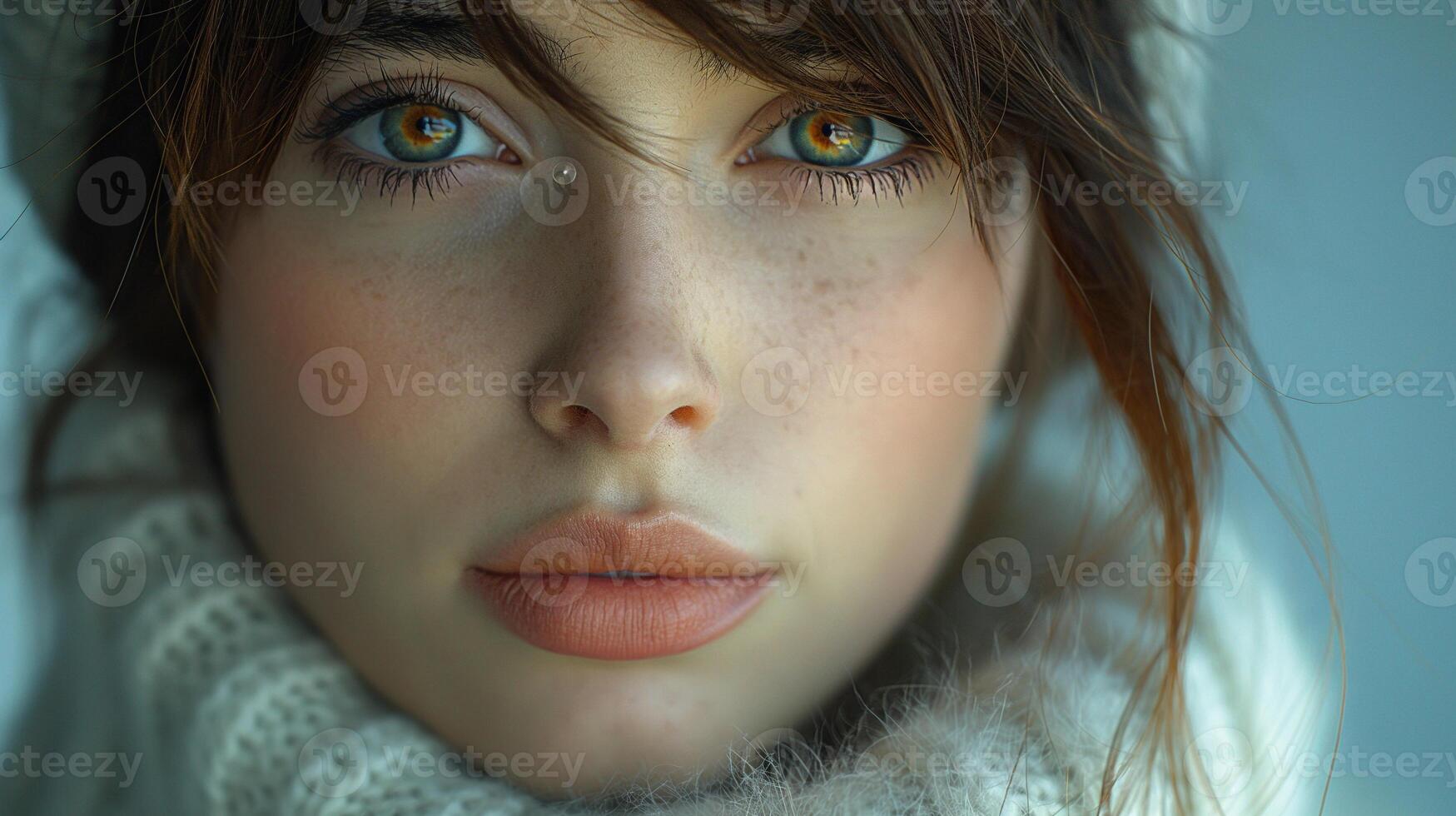 AI generated Portrait of a young woman photo