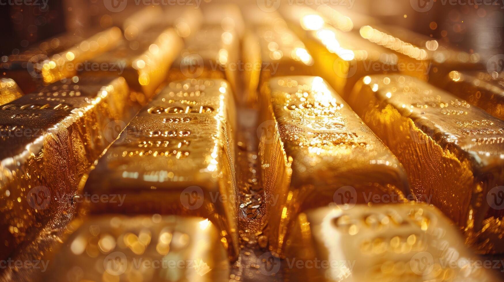 AI generated Gold bars. Concept of success in business and finance. Generative AI photo
