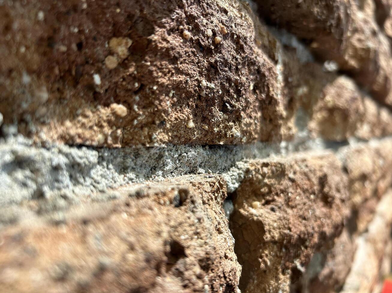 Close-Up of Textured Stone Wall photo