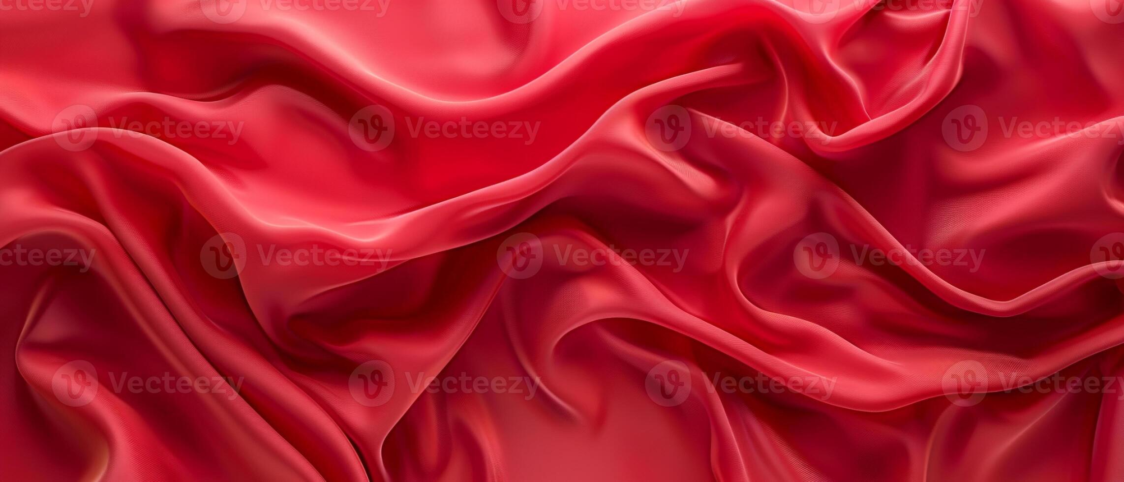 AI generated Luxury smooth red silky wave with multi layers texture. Vibrant smooth bright color gradient. photo