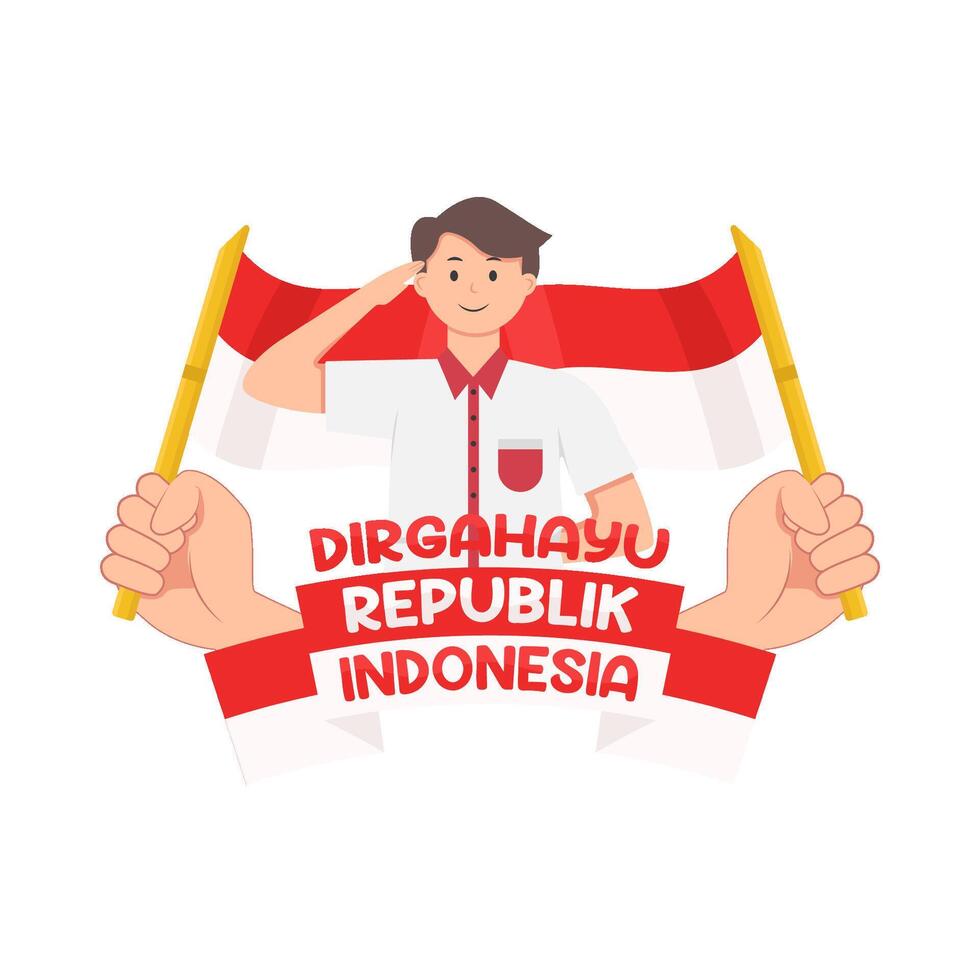 Illustration of Dirgahayu Republik Indonesia vector