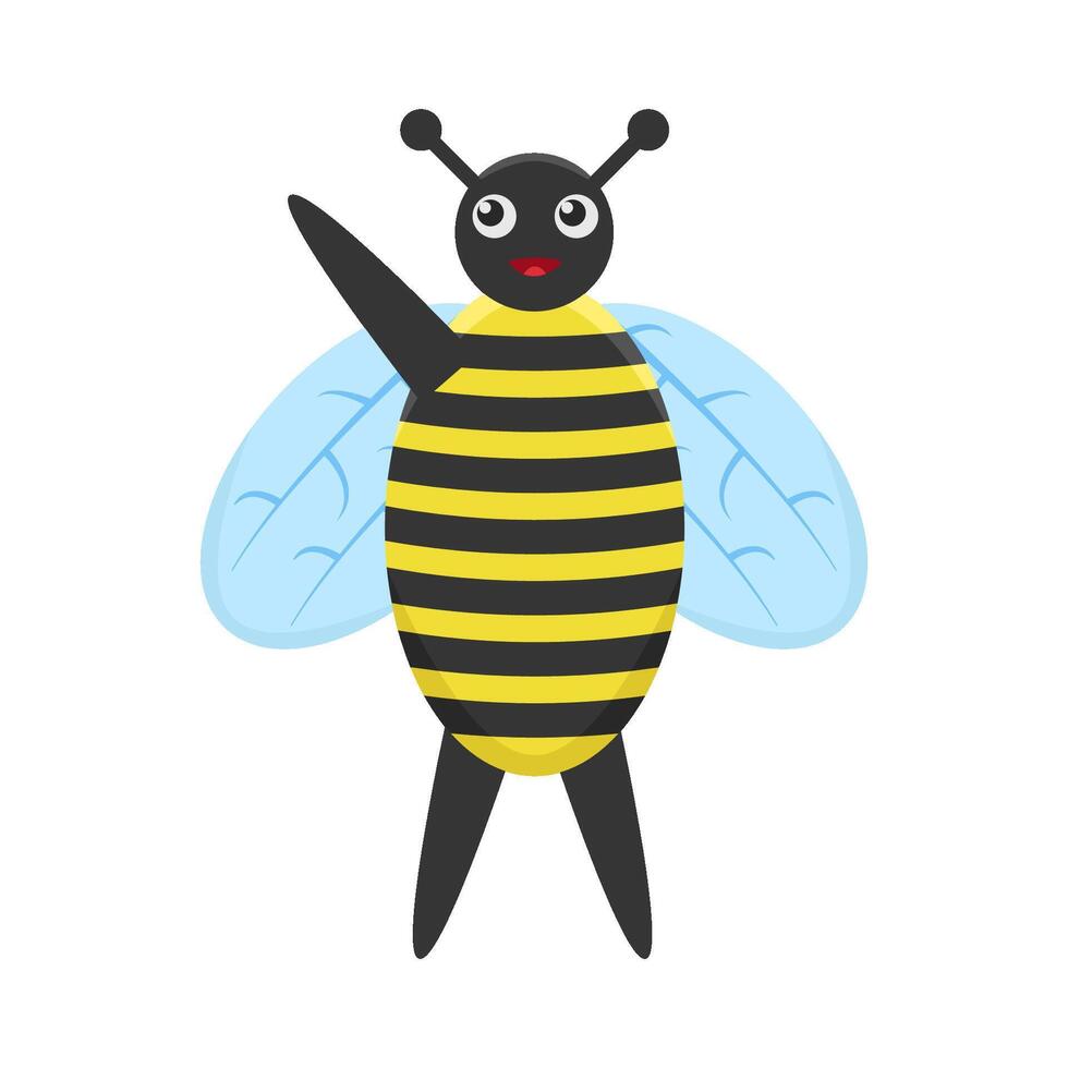 Illustration of cute bee vector