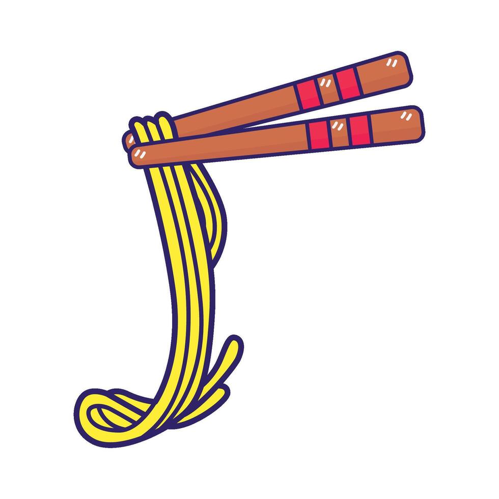 Illustration of noodle vector