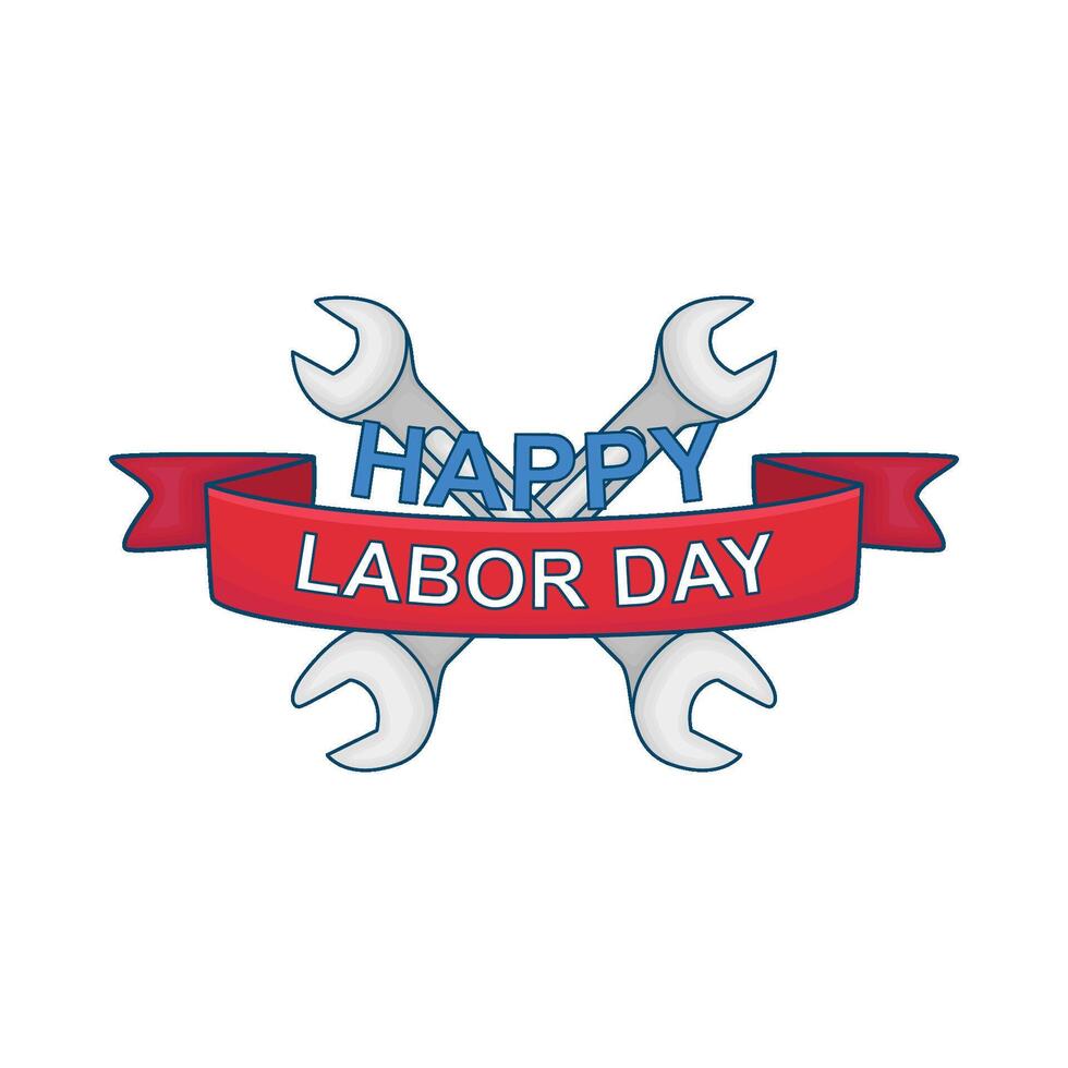 Illustration of happy labor day vector