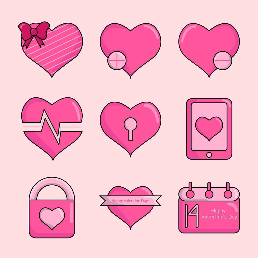 Illustration of love pack vector
