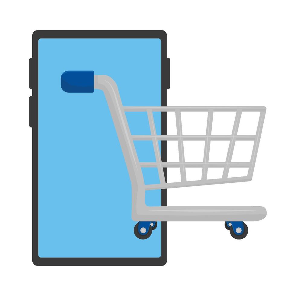 Illustration of shopping cart vector