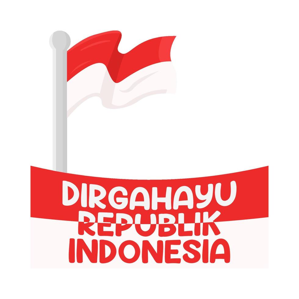 ilustración de dirgahayu republik Indonesia vector