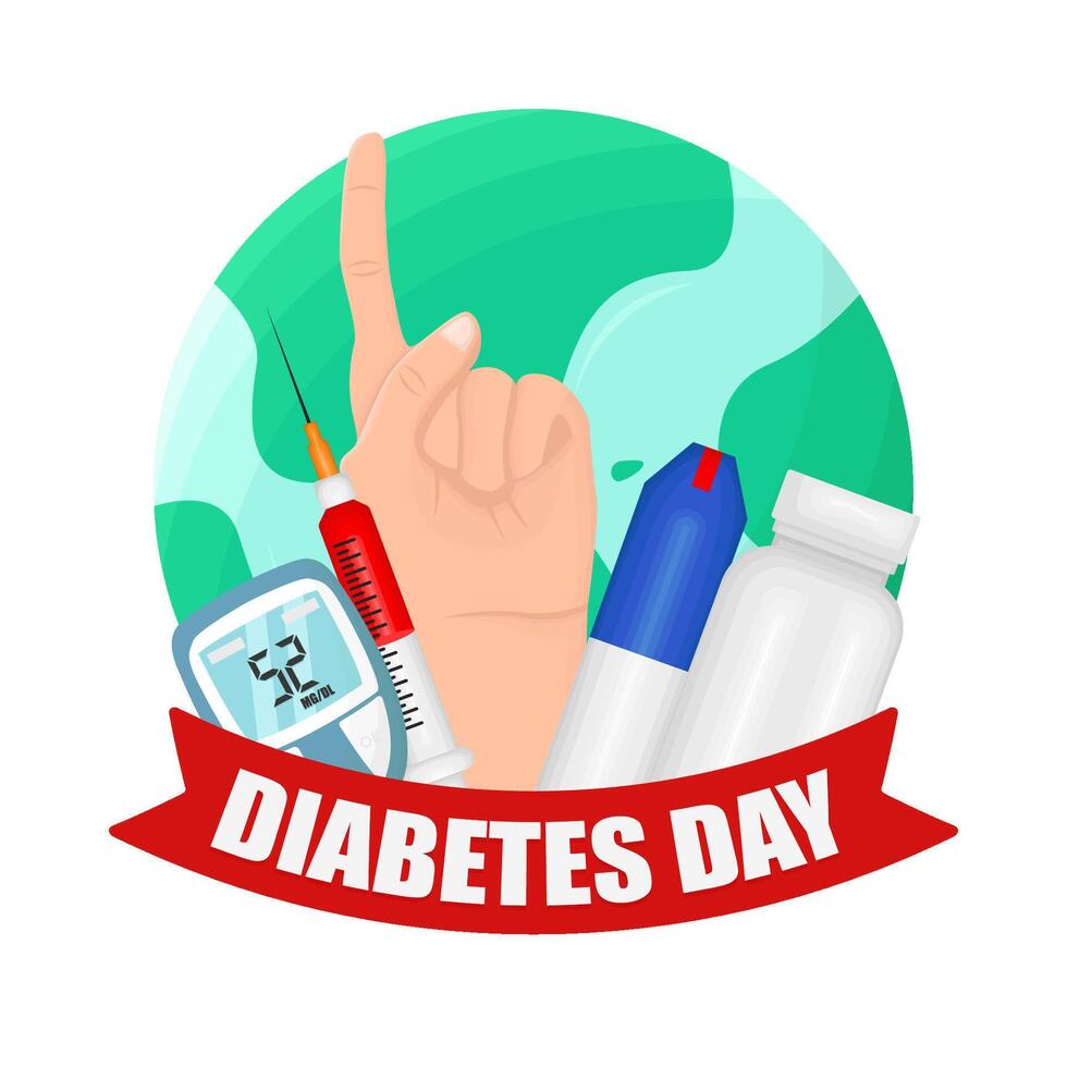 Illustration of world diabetes day vector