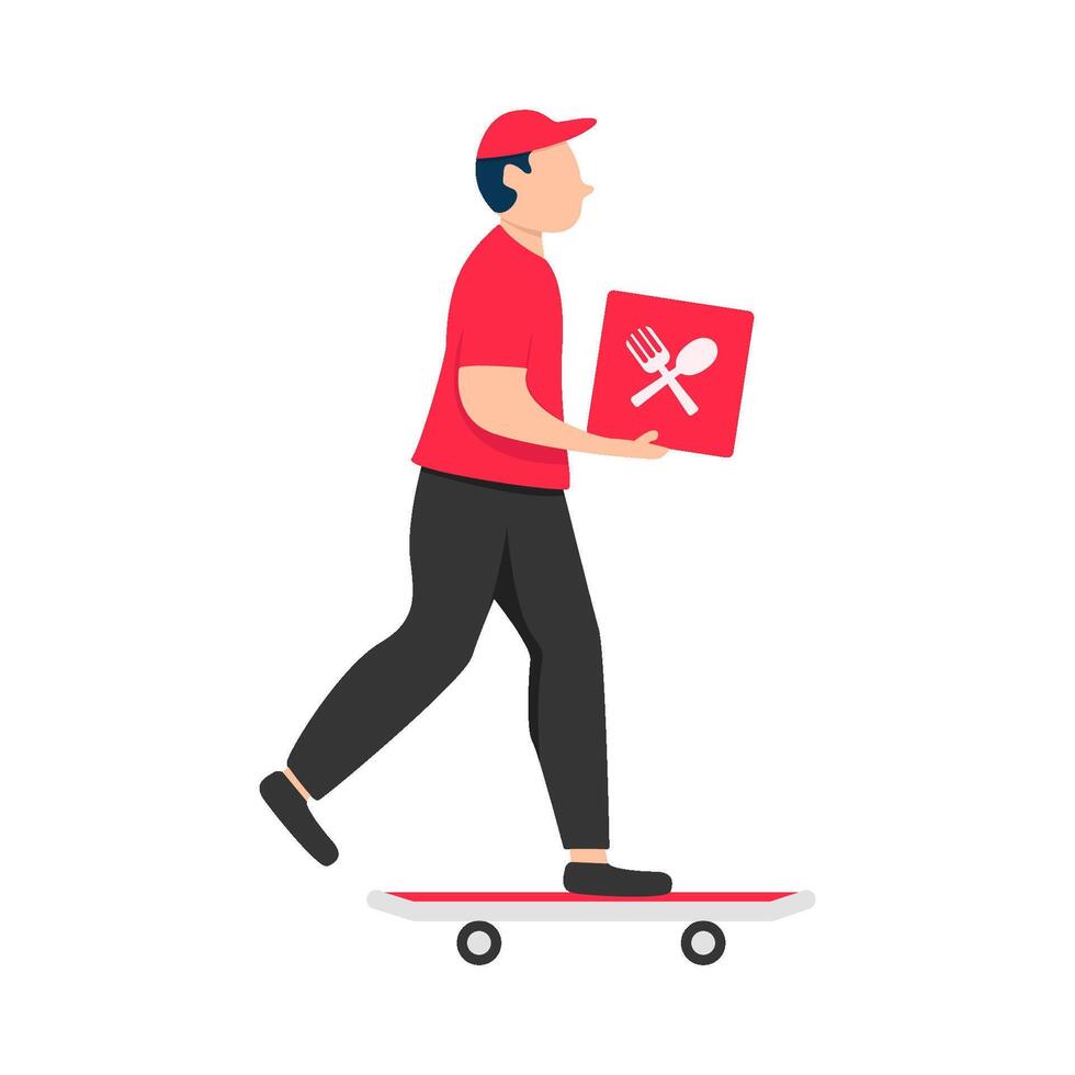 Illustration of delivery man vector