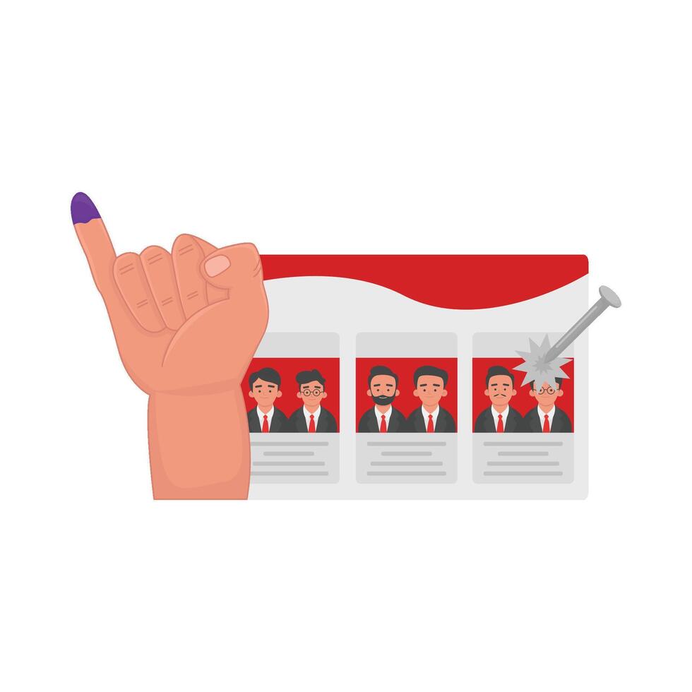 Illustration of election paper vector