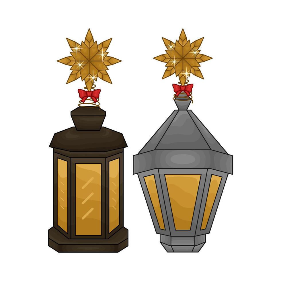 Illustration of Christmas lamp vector