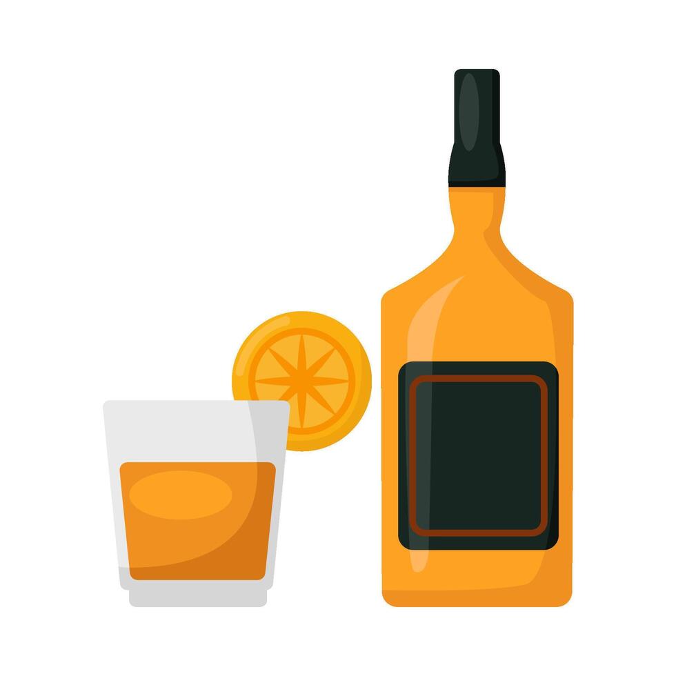 ilustración de alcohol bebida vector