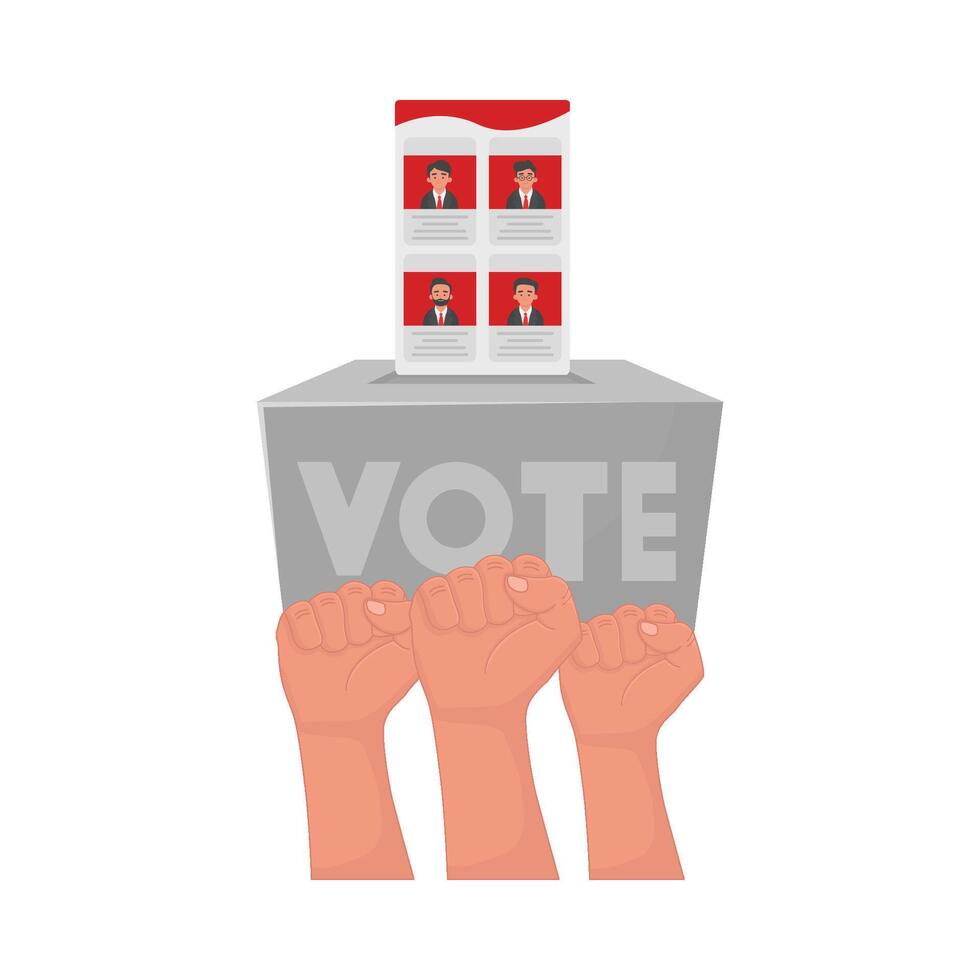 Illustration of ballot box vector