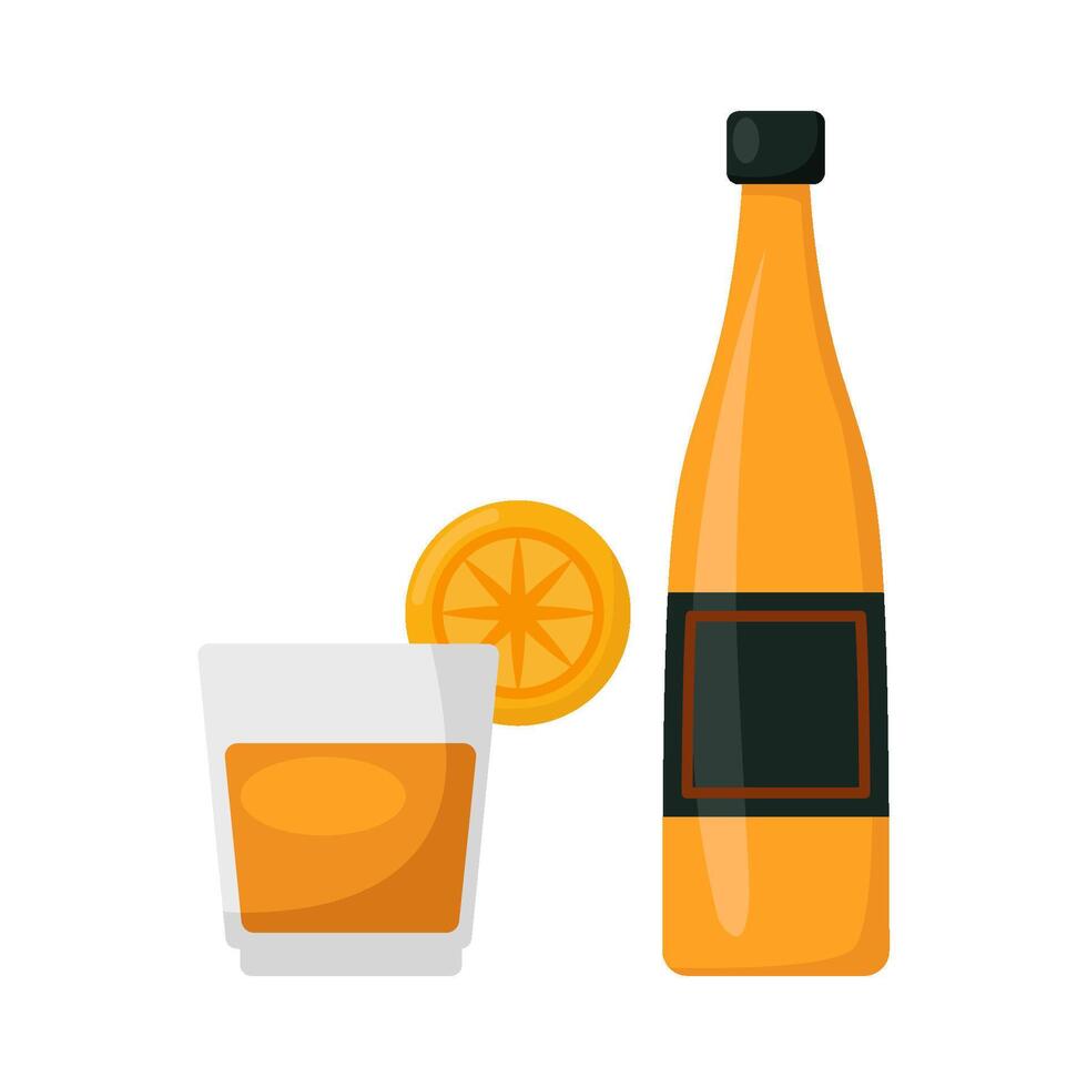 ilustración de alcohol bebida vector