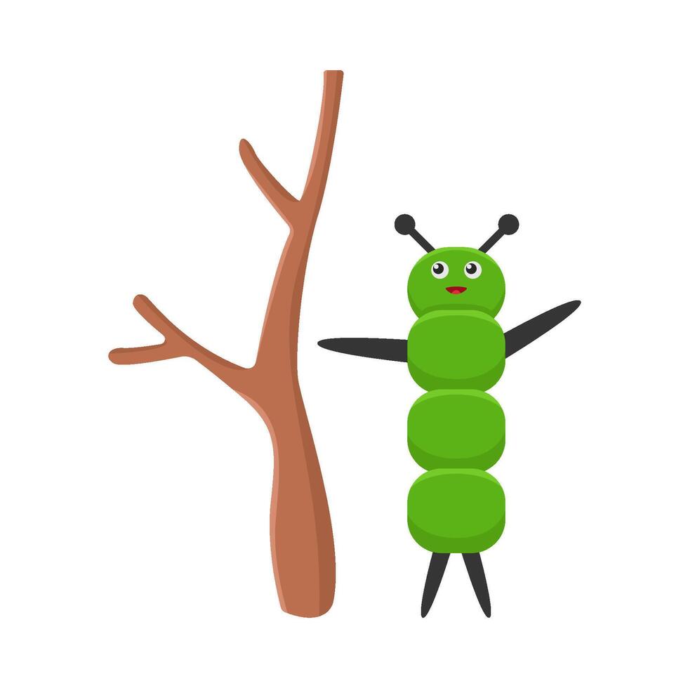 Illustration of cute caterpillar vector