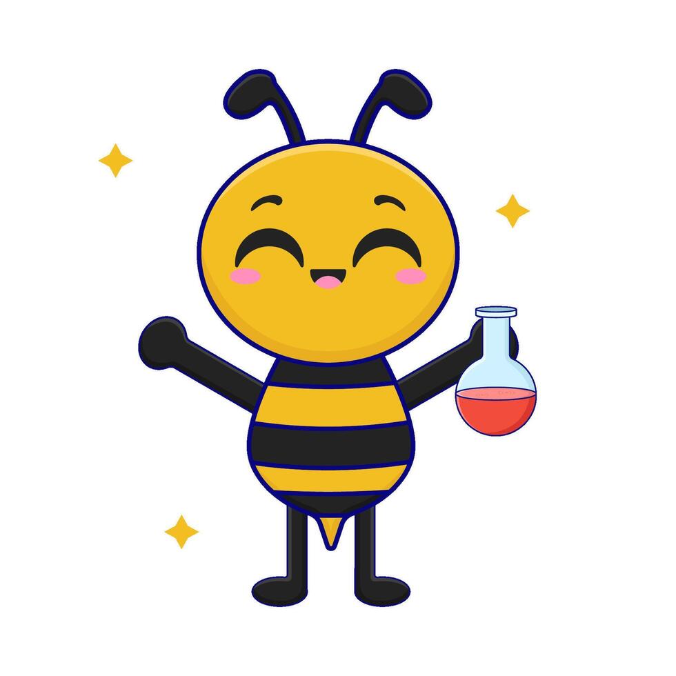 Illustration of cute bee vector