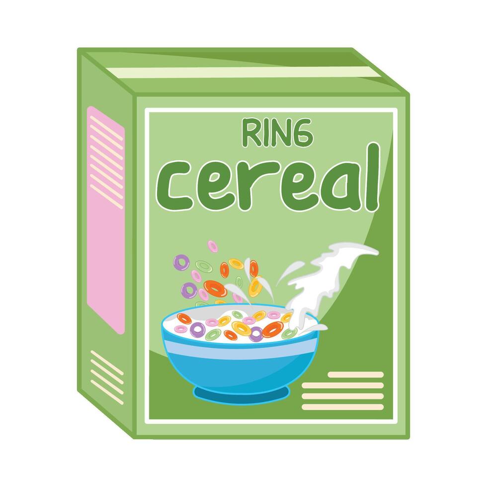 Illustration of cereal box vector