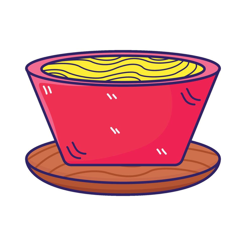 ilustración de fideos vector