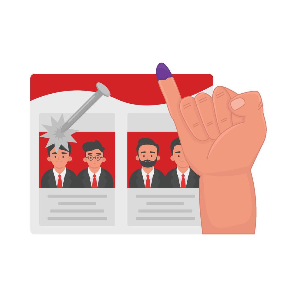 Illustration of election paper vector