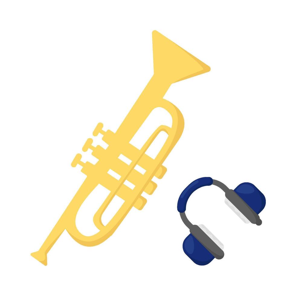 Illustration of trumpet vector