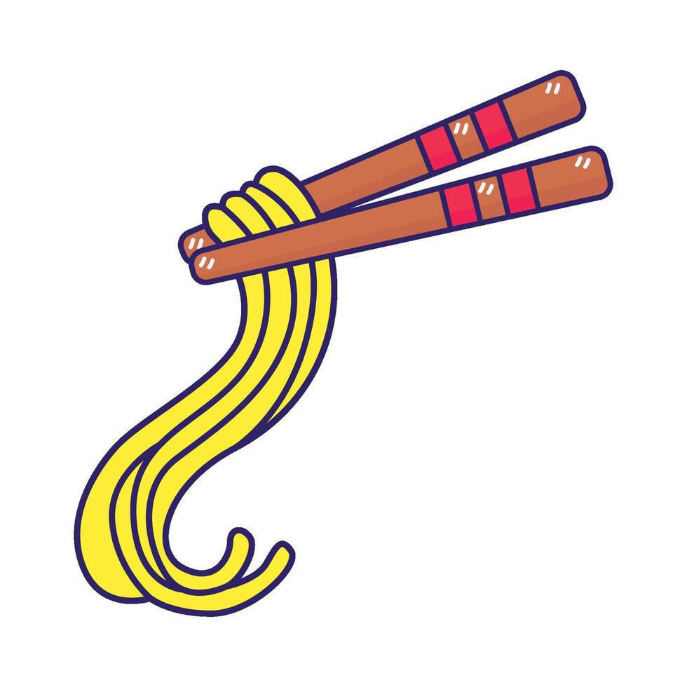 Illustration of noodle vector