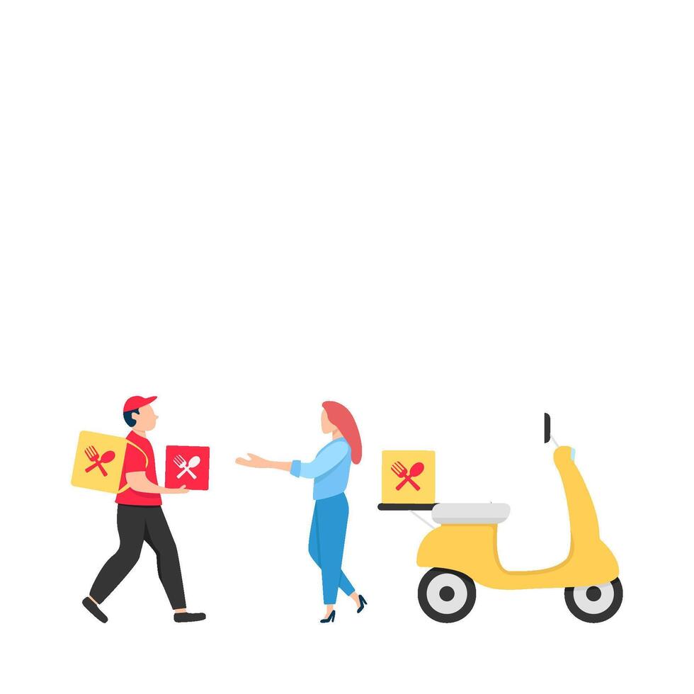 Illustration of delivery man vector