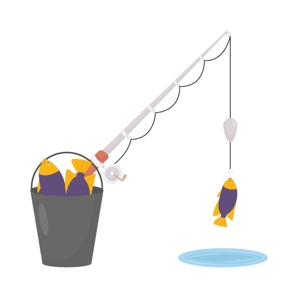 Illustration of fishing vector