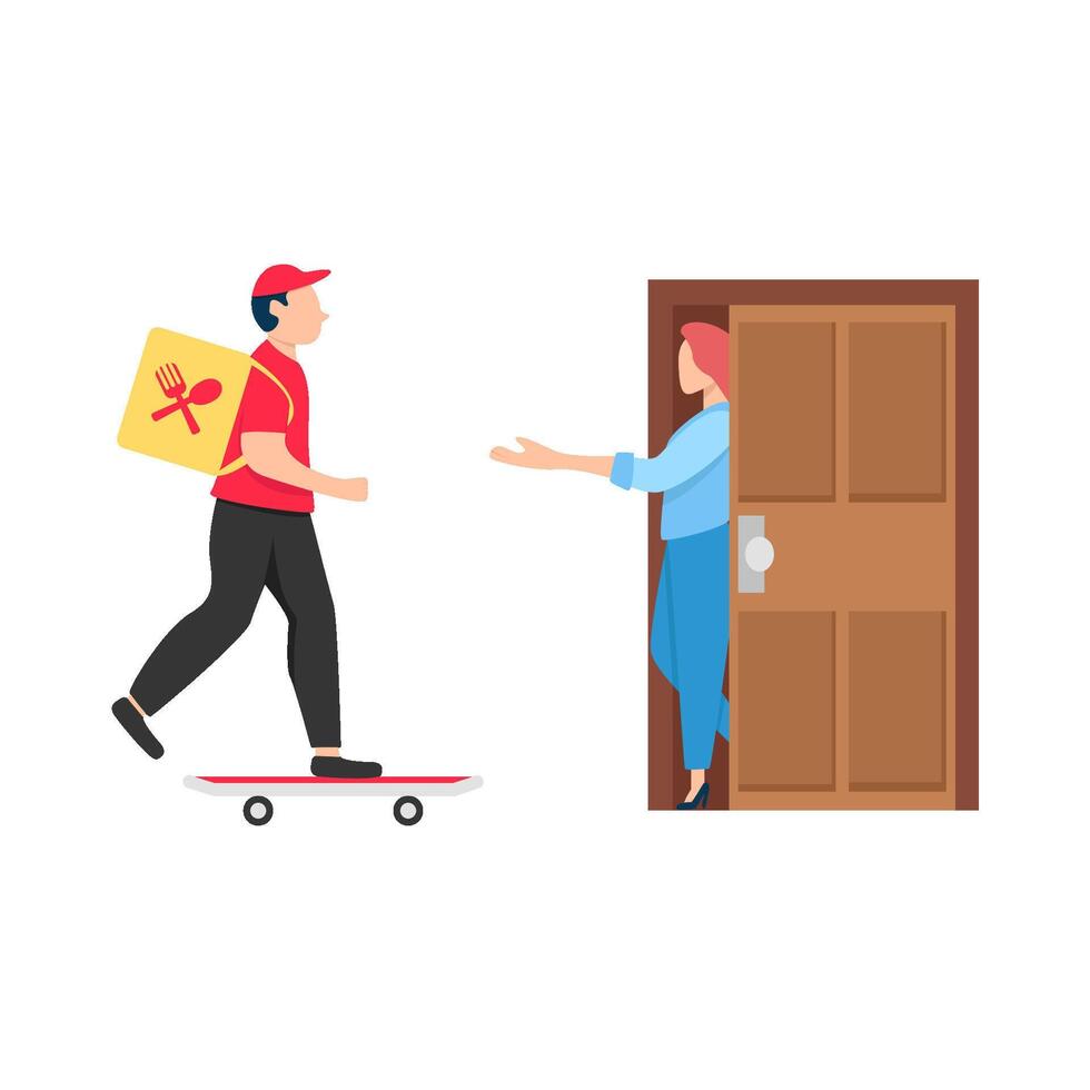 Illustration of delivery man vector