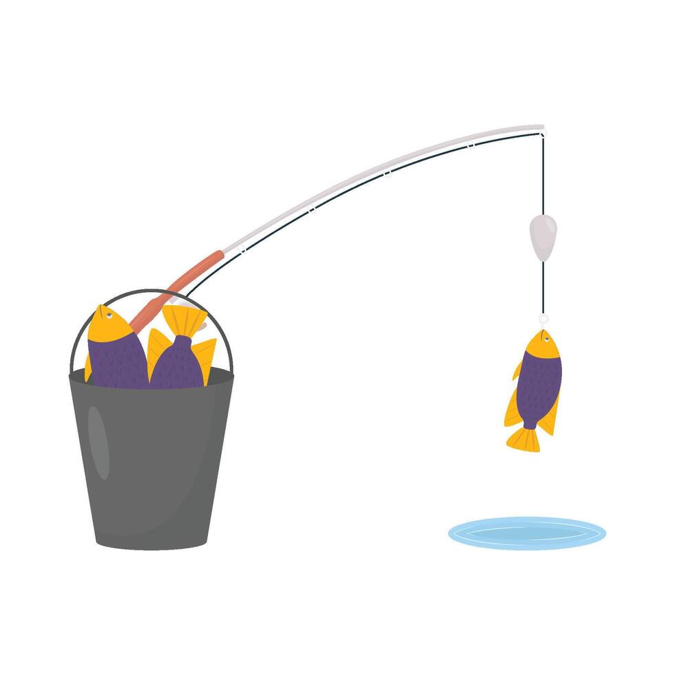 Illustration of fishing vector