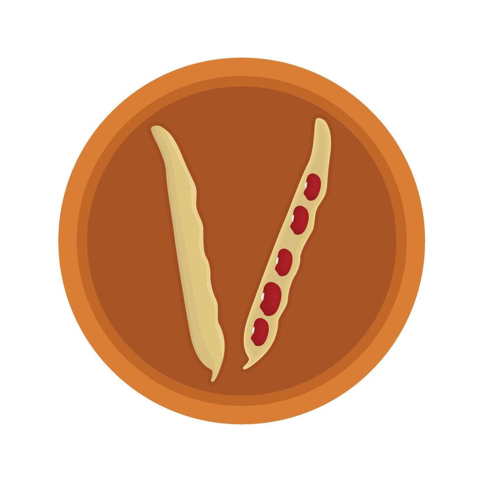 Illustration of red bean vector