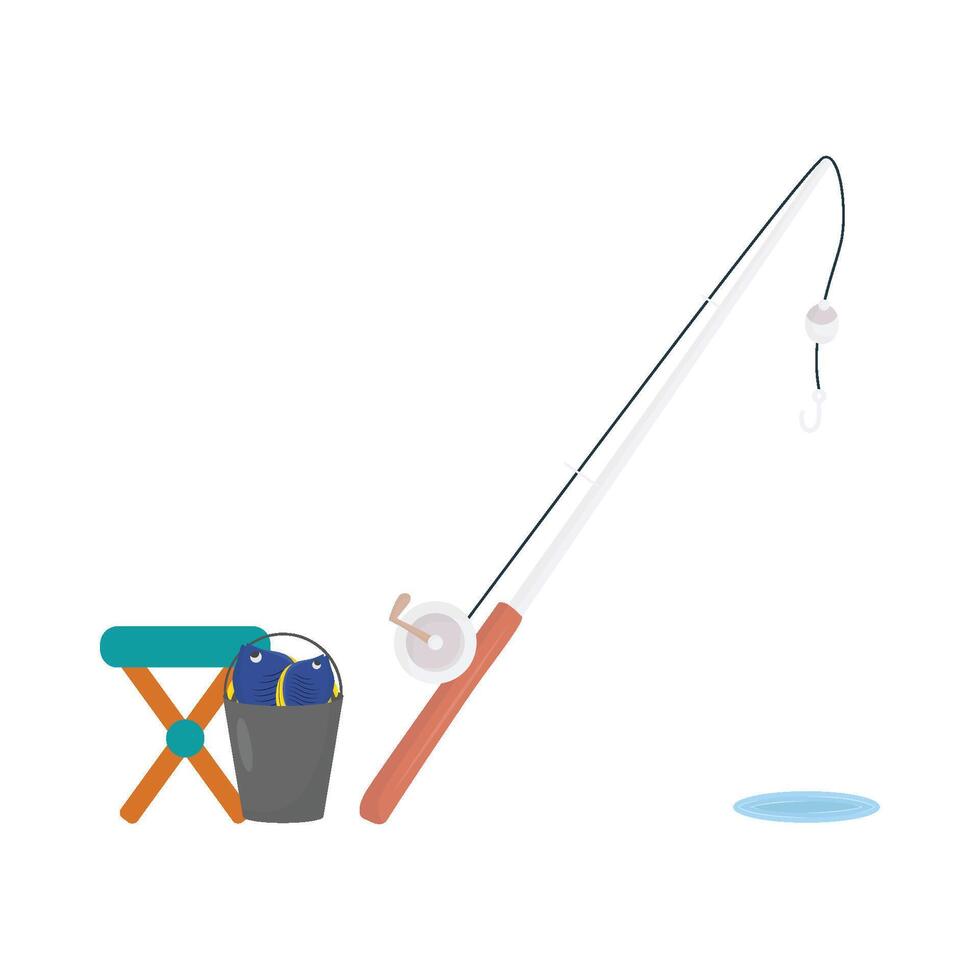 Illustration of fishing vector