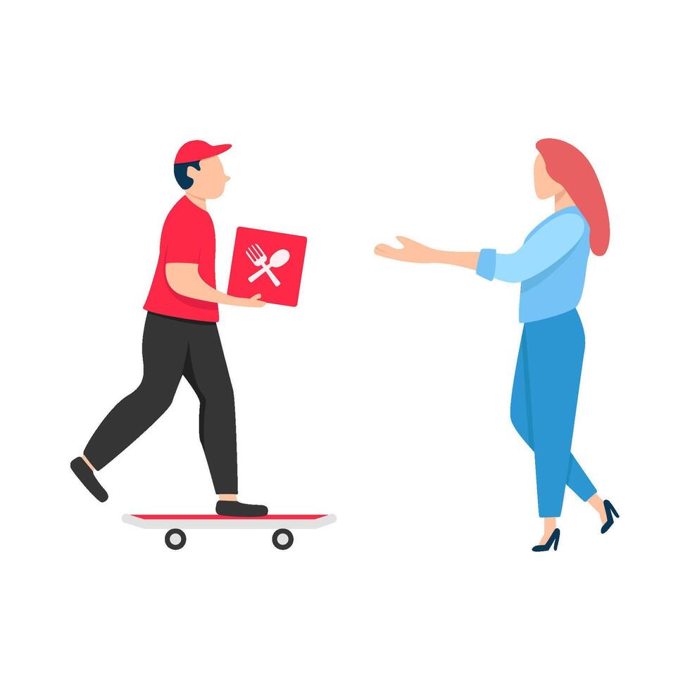 Illustration of delivery man vector