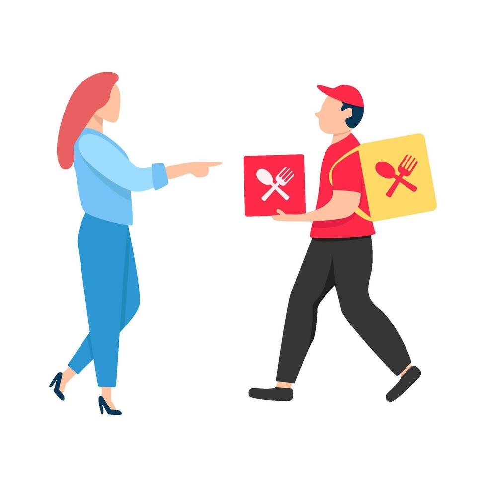 Illustration of delivery man vector