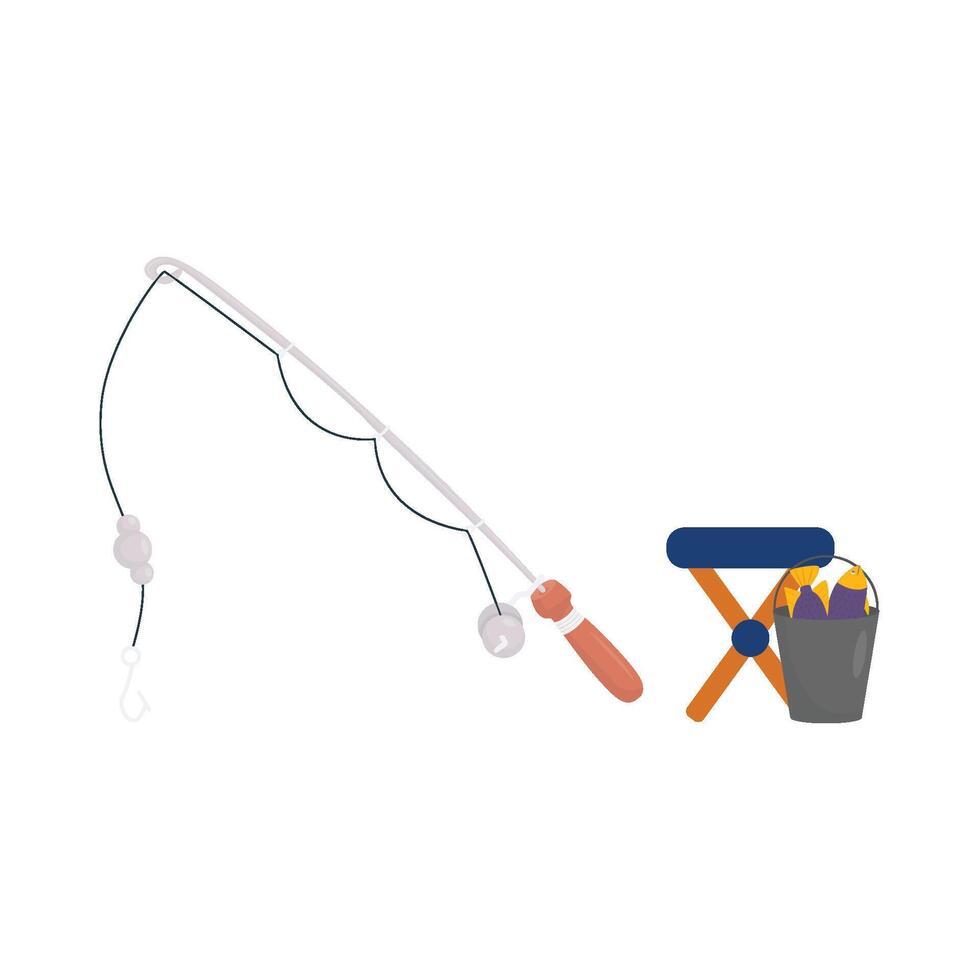 Illustration of fishing vector