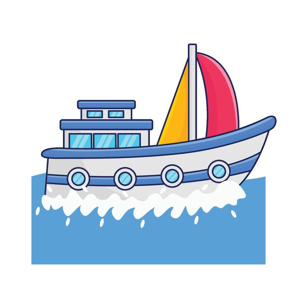 Illustration of boat vector