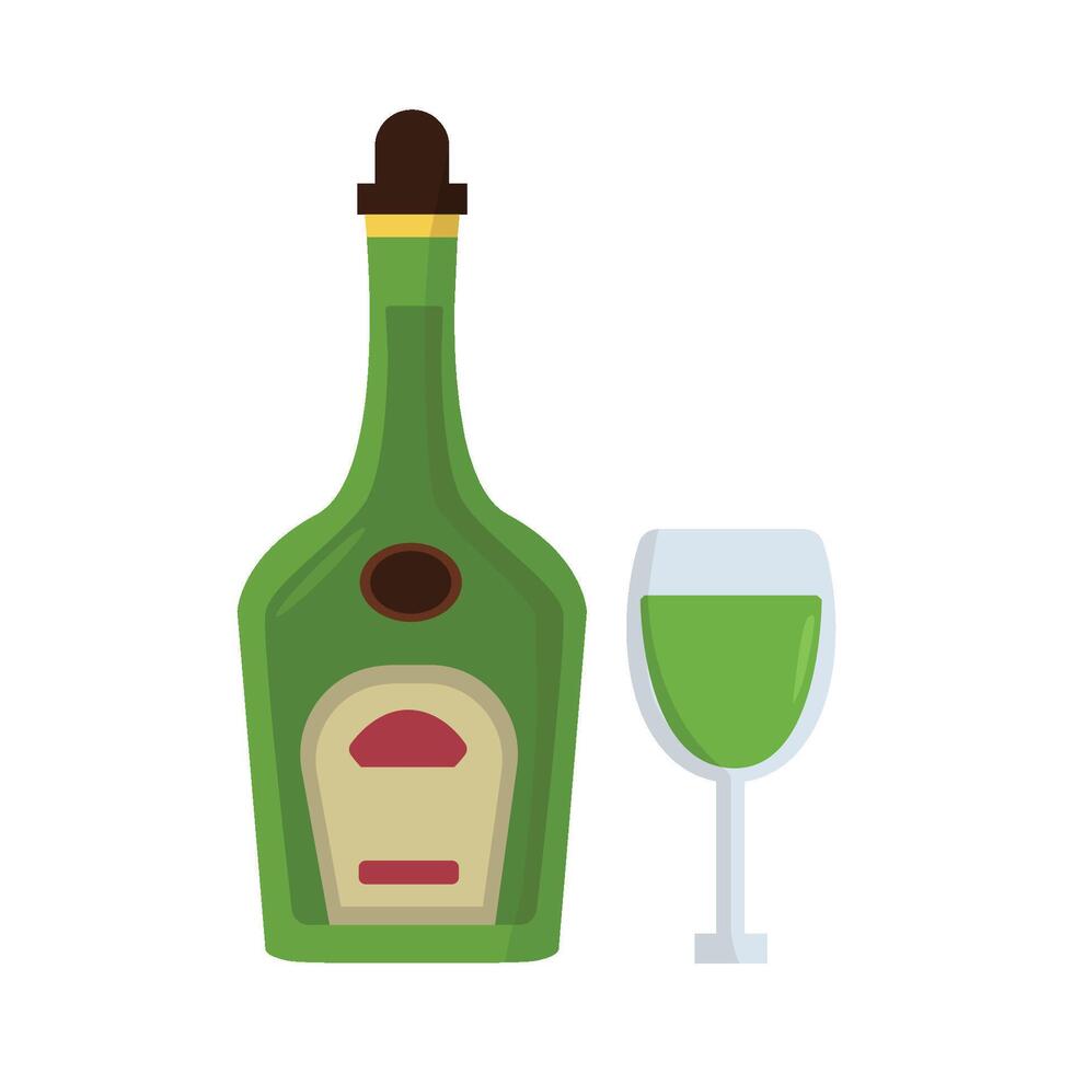 ilustración de alcohol bebida vector