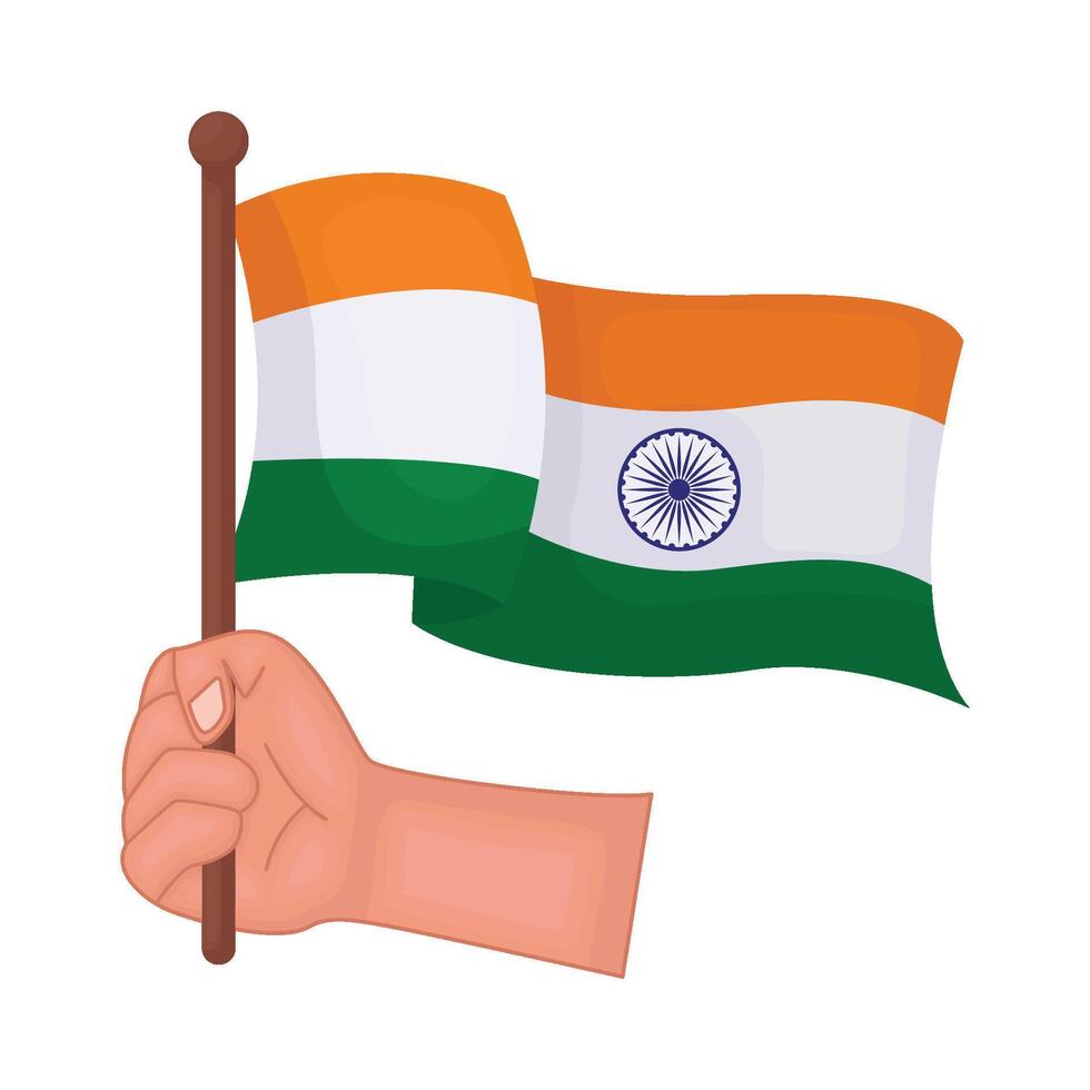 ilustración de India bandera vector