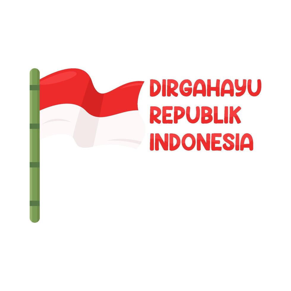 Illustration of Dirgahayu Republik Indonesia vector