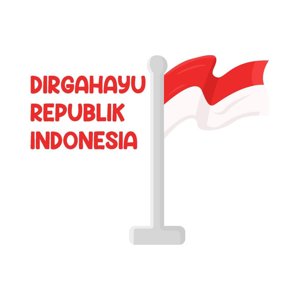 ilustración de dirgahayu republik Indonesia vector