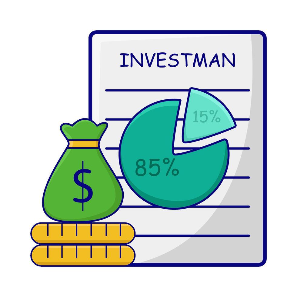 Illustration of investment analysis vector