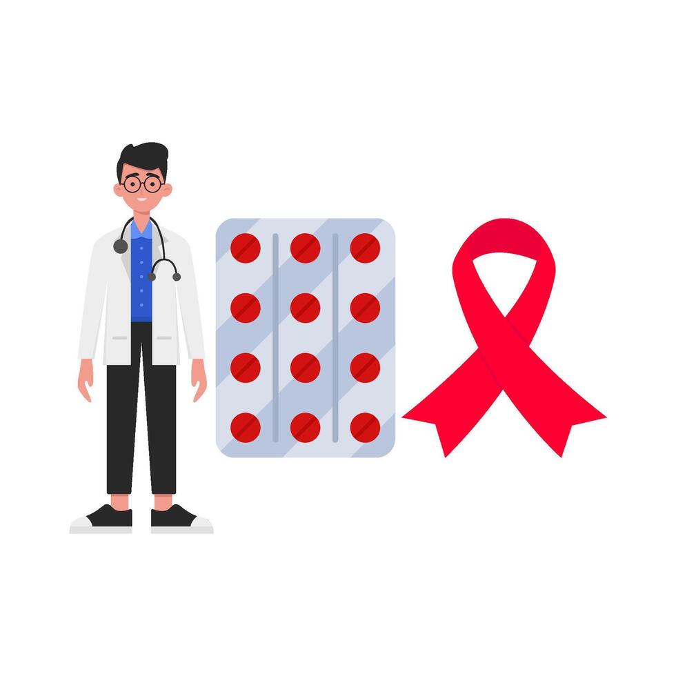 Illustration of world aids day vector