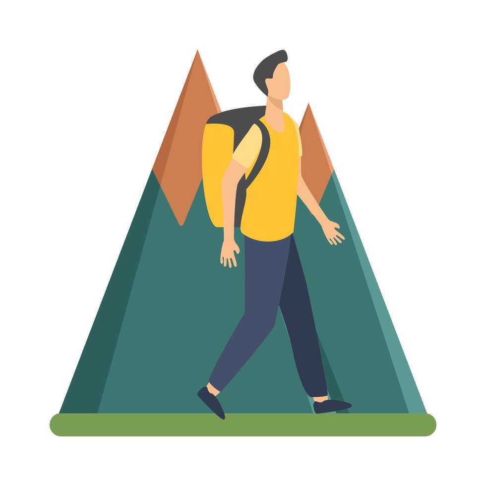 Illustration of hiking vector