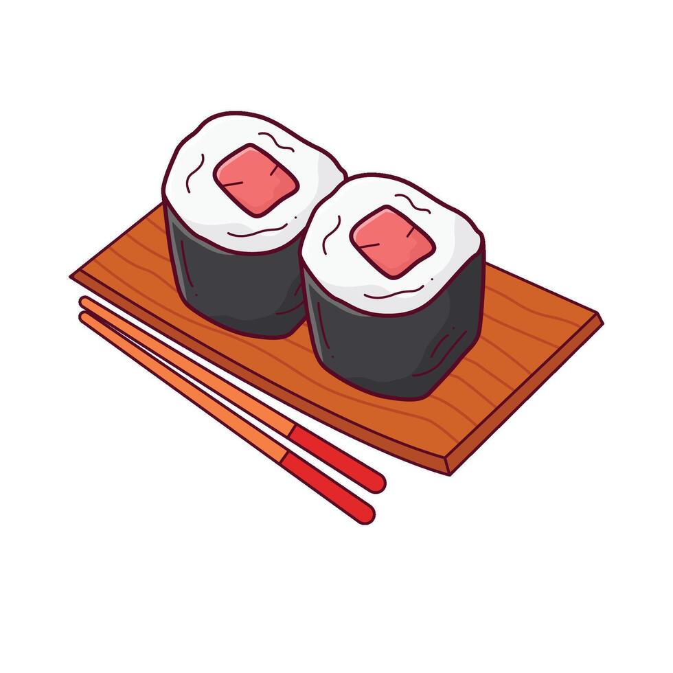 Illustration of sushi vector