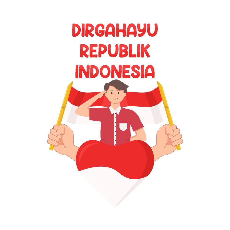 Illustration of Dirgahayu Republik Indonesia vector