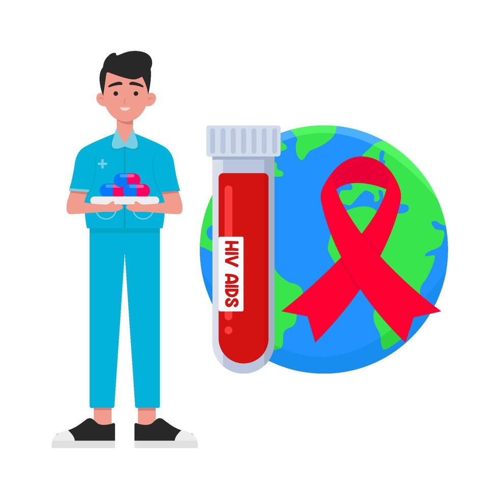 Illustration of world aids day vector