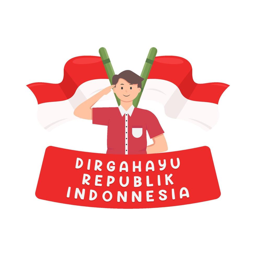 Illustration of Dirgahayu Republik Indonesia vector