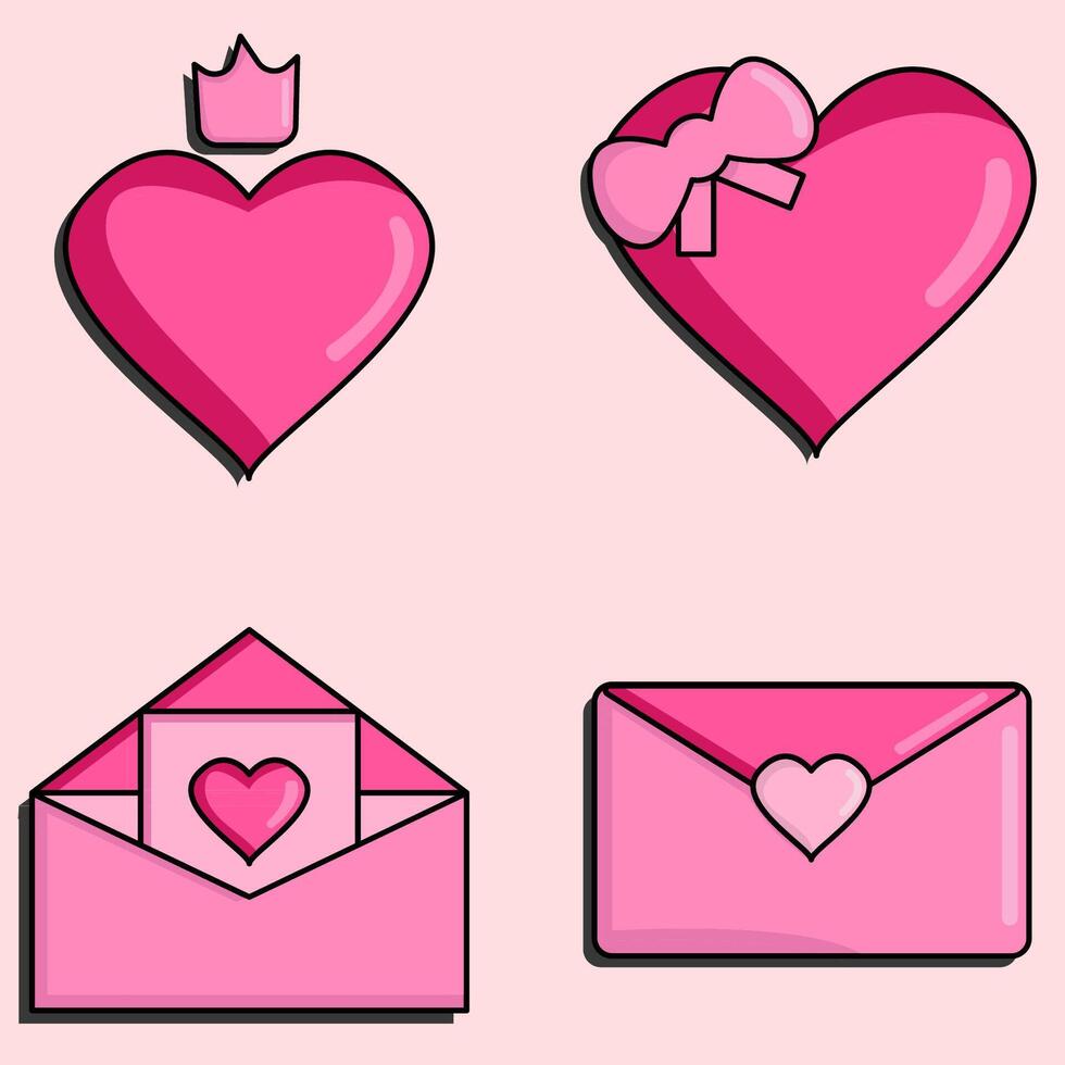 Illustration of love pack vector