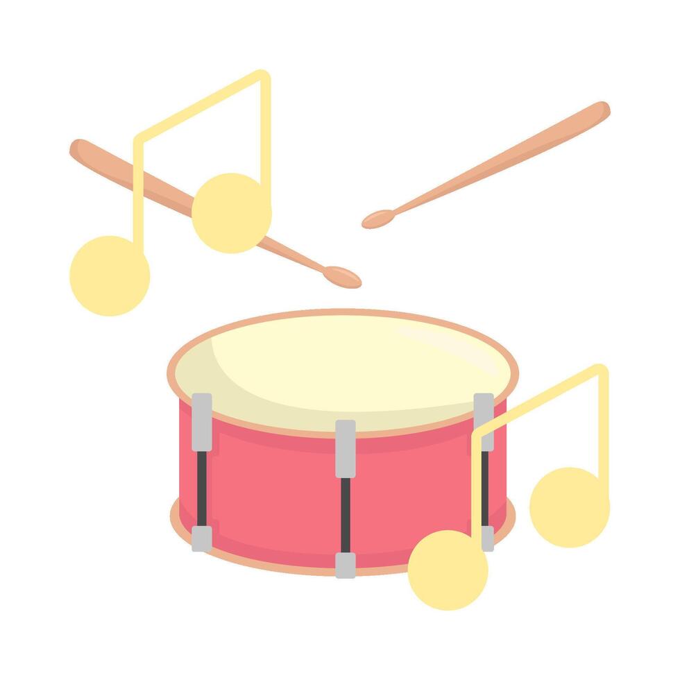 Illustration of drum vector