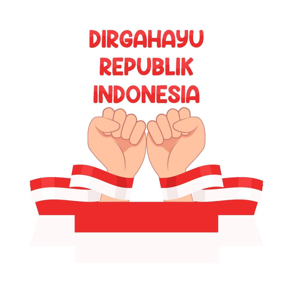 Illustration of Dirgahayu Republik Indonesia vector